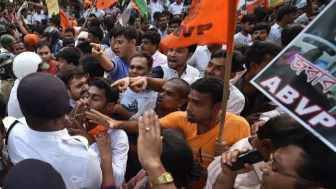 Anti Ragging,ABVP Rally,ABVP,Jadavpur University,Jadavpur University student death