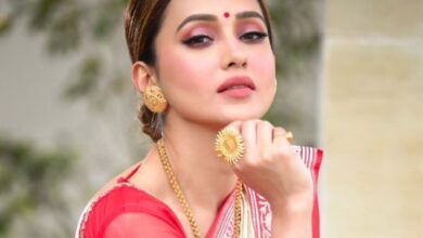 মিমি চক্রবর্তী,স্পেশাল লুকস,সপ্তমী - দশমী,টলিউড,পুজোর সাজ